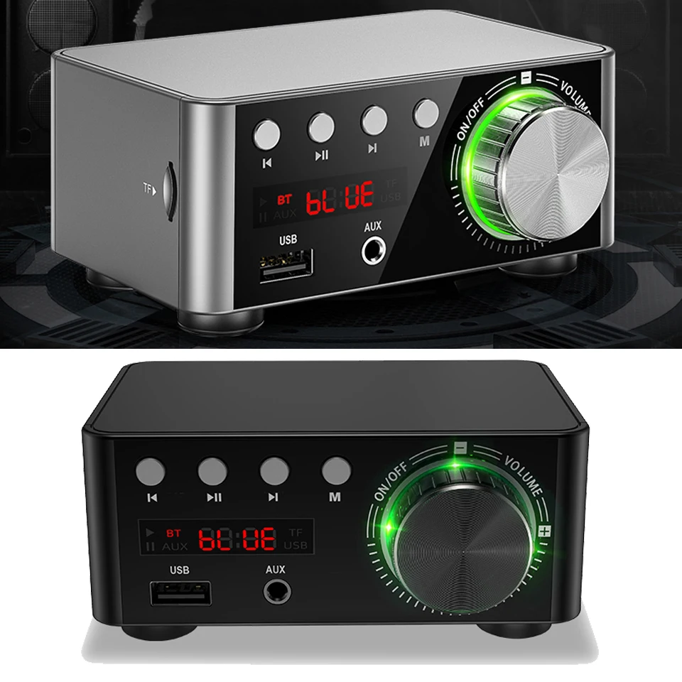 

50WX2 Bluetooth 5.0 Power Amplifier Board TPA3116 Receiver Stereo Home Car Audio Amp USB U-disK TF Music Card Player