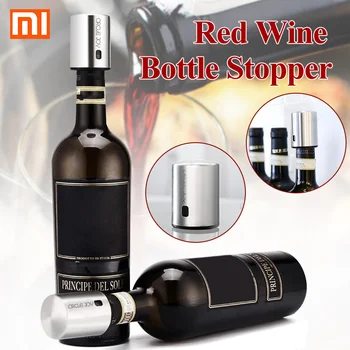 

Original Xiaomi Mijia Smart Wine Stopper Stainless Steel Electric Stopper Wine Corks Mi Circle Joy Vacuum Memory Wine Stopper