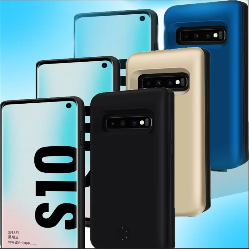 Чехол для зарядного устройства для samsung Galaxy S10 S9 S8 Plus S10E Note 10 Plus чехол для аккумулятора тонкий 5000-6500 мАч