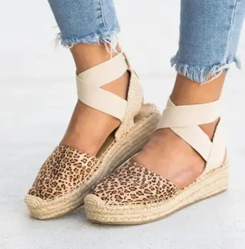 

2020 Summer Fashion Woman Shoes Sandals Elastic Ankle Wrap Flatform Casual Zapatos De Mujer Sandalias De Verano Para Mujer LP614