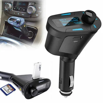 

Bluetooth 4.2 MP3 Player Handsfree Car Kit FM Transmitter Support TF Card U Disk QC2.0 3.1A Fast Dual USB Charger Power Adapter