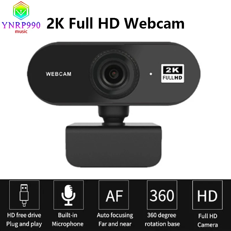 2021 New Webcam 2K PC Camera Auto Focus USB Full HD Web Camewa With Microphone Cam For Laptop Computer Video Live Streaming | Компьютеры и