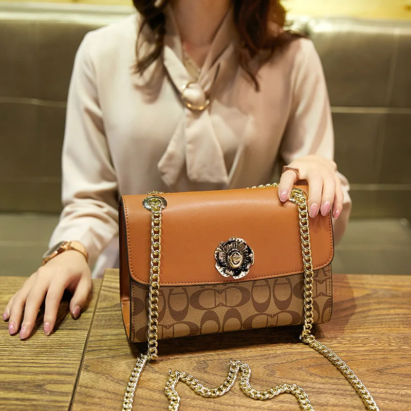 

New Brand Leather Female Bag, Cowskin Small Square Bag, Single Shoulder Bag, Inclined Bag, 2019