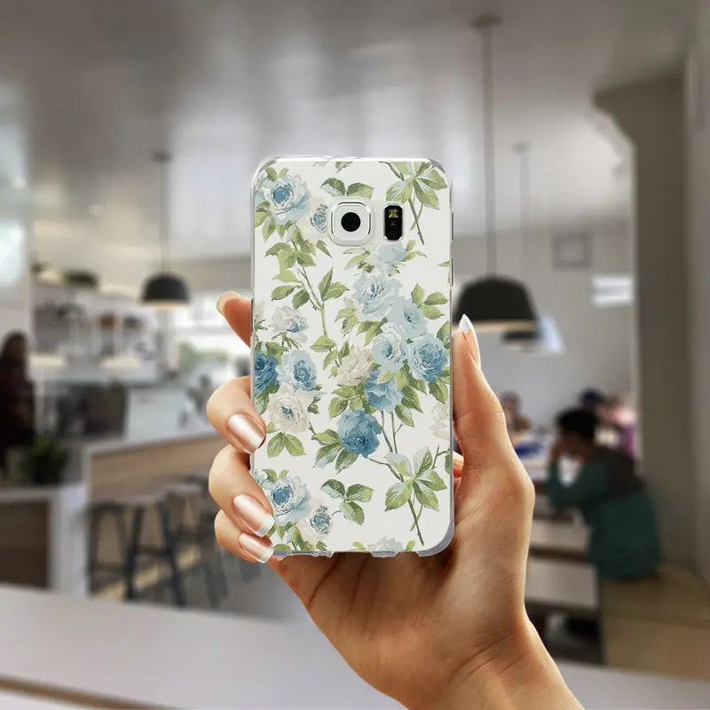 Для Samsung Galaxy A3 A5 A7 A8 A9 плюс большое ядро 2 Prime чехол мягкий, ТПУ чехол красивые Винтаж Роза - Цвет: Picture 9