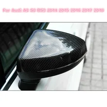 2pcs For Audi A3 S3 8V RS3 Car Rearview Mirror Cover Cap Shell Housing door side wing mirror cover