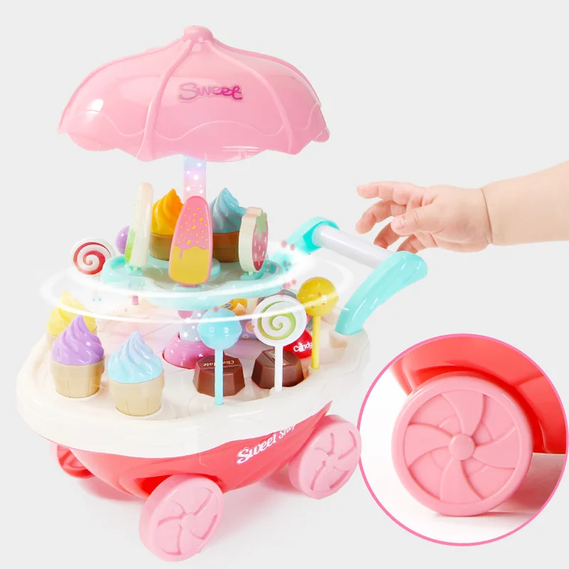 

Girl'S a Candy Ice Cream Car Toy Children Model Small Cart Every Family Car Ice Cream Mainland China Car