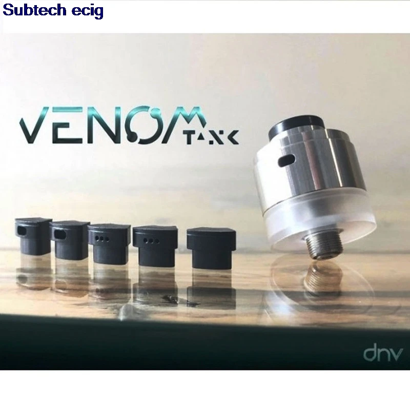 Атомайзер для вейпа Venom-T(ank) RDTA 316 SS 1 8 мл перестраиваемый капающий бак диаметр 22 мм
