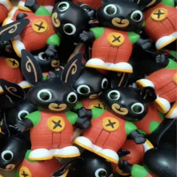 

BING Rabbit Model Children's Toys Anime Hand-made Panda Cocoa Beating Animation Peluche Action Toy Collection Doll Gift