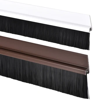 

uxcell 1PC Door Bottom Sweep H-Shape PVC Holder with Black PP Nylon Soft Brush 1.18-inch 1.38-inch 1.57-inch 2-inch