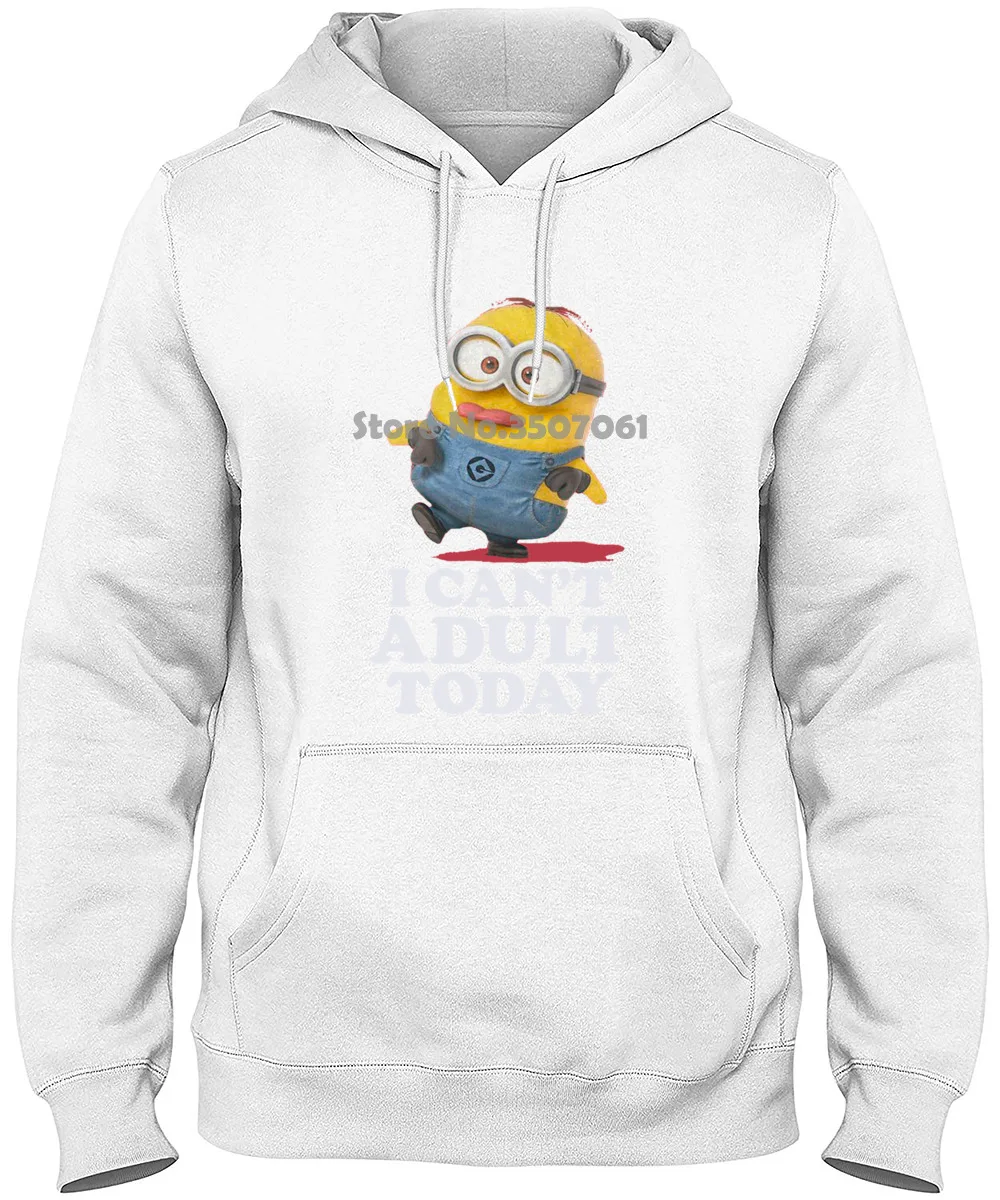 

Printed Men Cotton New Style Men's Funny Dispicable Me Minions I Can't Adult Today Thick Thin clothes coat men tshirt t shirt