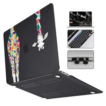 Цветной матовый гладкий Чехол для ноутбука с жирафом для MacBook Air Pro retina 11 12 13 15 Pro 16 13 дюймов A2141 A2159 Touch bar