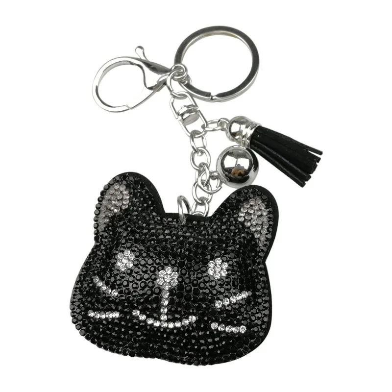 Креативные подарки замша с инкрустацией стразами с нами meweing котенок брелок для ключей подвеска