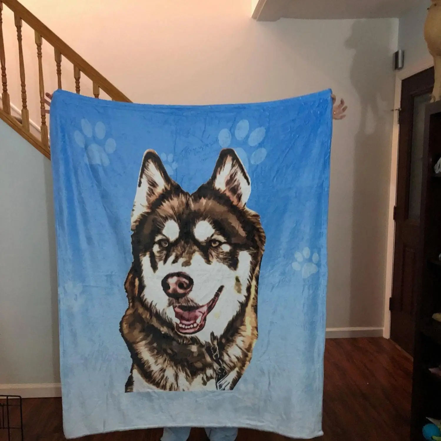 custom dog picture blanket