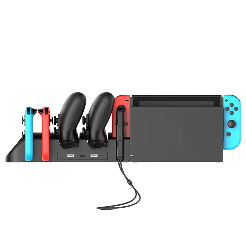 6 в 1 Подставка для зарядной док станции контроллеров Nintendo Switch Joy Con и NS Pro|Запасные
