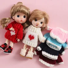 Новая Одежда для куклы OB11 bjd, Рождественский свитер для ob11, obitsu11, Molly, 1/12, аксессуары для куклы bjd, одежда