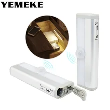 Светодиодный светильник для шкафа с датчиком движения PIR 6 светодиодный s 10 светодиодный s Ночной светильник белый/теплый белый для шкафа шкаф кухонный светильник ing