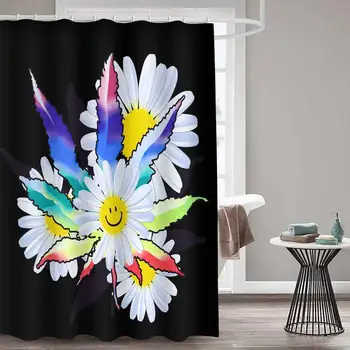 

MTMETY Modern abstraction Nature Flowers Shower Curtains Waterproof Polyester Shower Curtains Eco-friendly For Bathroom Shower