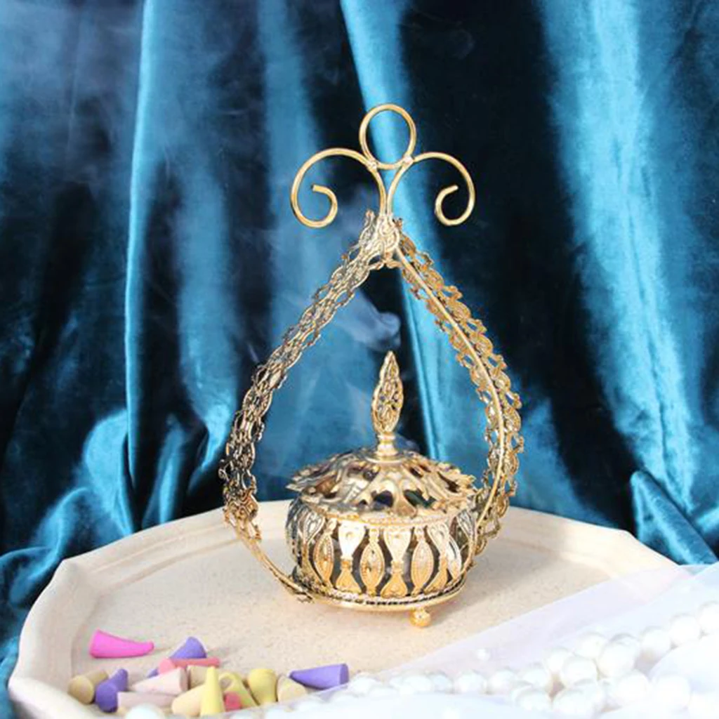 Large Incense Burners Censer Buddhism Home Tea House Yoga Studio Hotel Decor 24.5x14.5cm