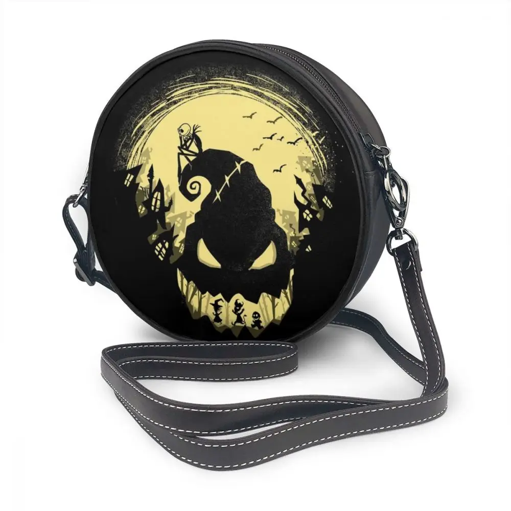 Jack Skellington сумка через плечо Jack Skellington кожаная сумка многофункциональная Высококачественная женская сумка круглый кошелек - Цвет: Jacks Nightmare