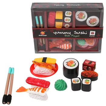 

13Pcs Children Pretend Play Toy Simulated Japanese Food Sushi Playset