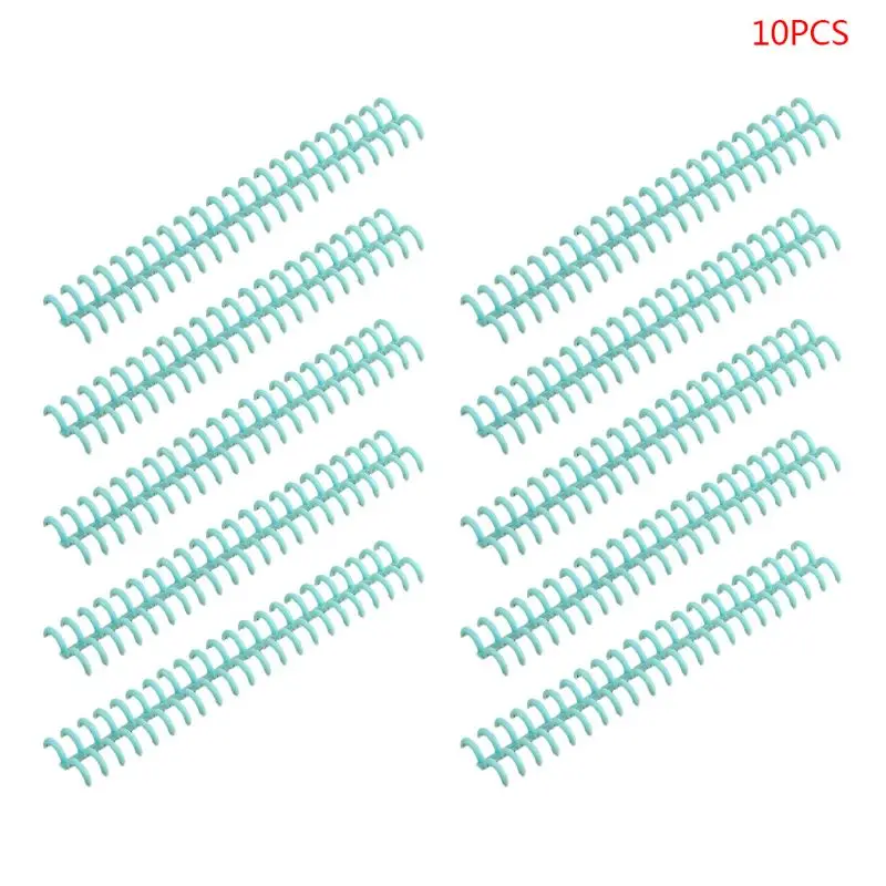 10 Uds. De anillo de carpeta de círculos en espiral de enlace de hoja suelta de plástico para cuaderno de 30 agujeros