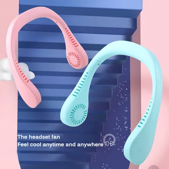 

Portable U-Shape Fan Three Modes Colorful Light Mute Mini With Rechargeable Battery Neck Cooler Conditioner