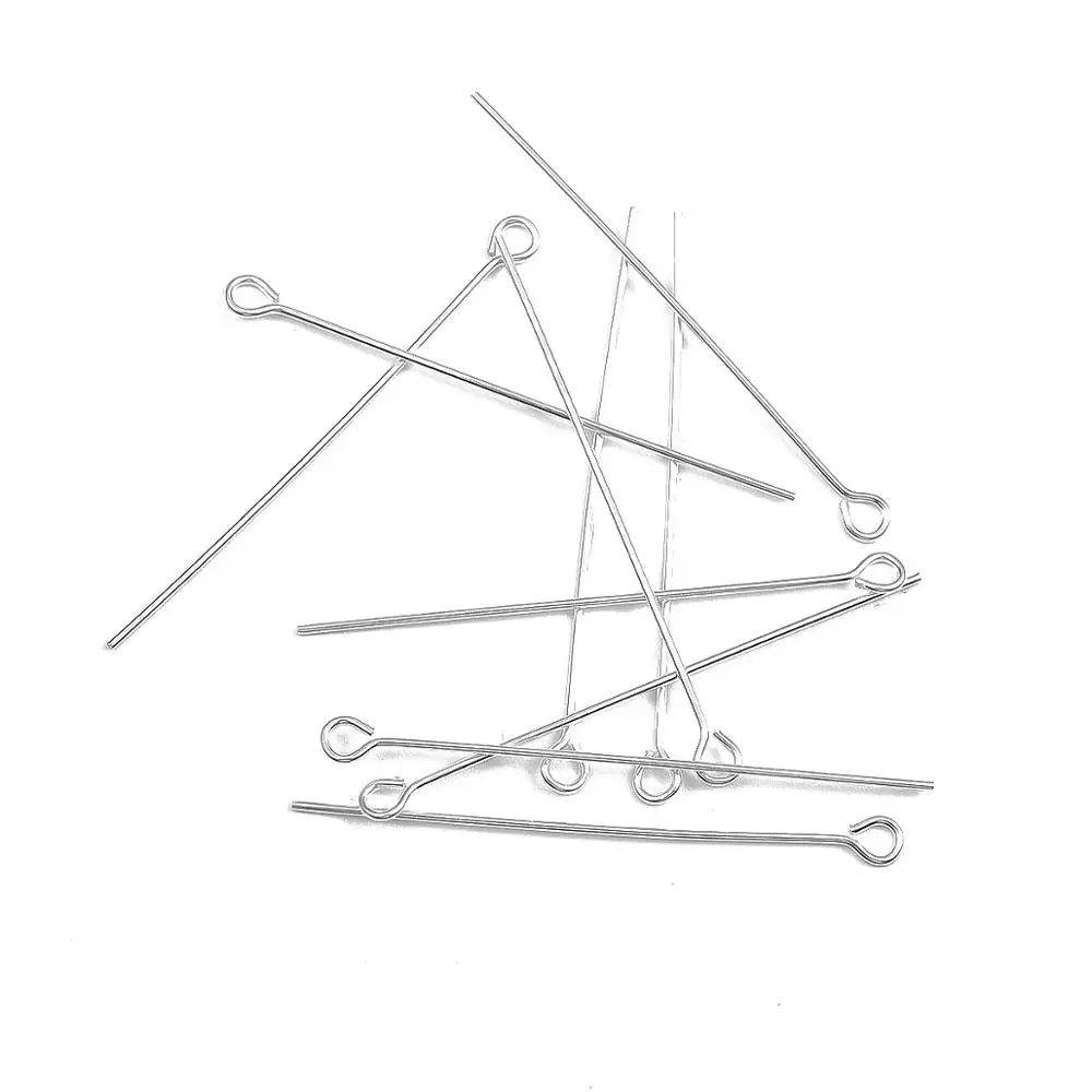 X20 épingles à Yeux En Argent 925 – 25 Mm – Apprêts Bijoux – Fabriquées En Italie