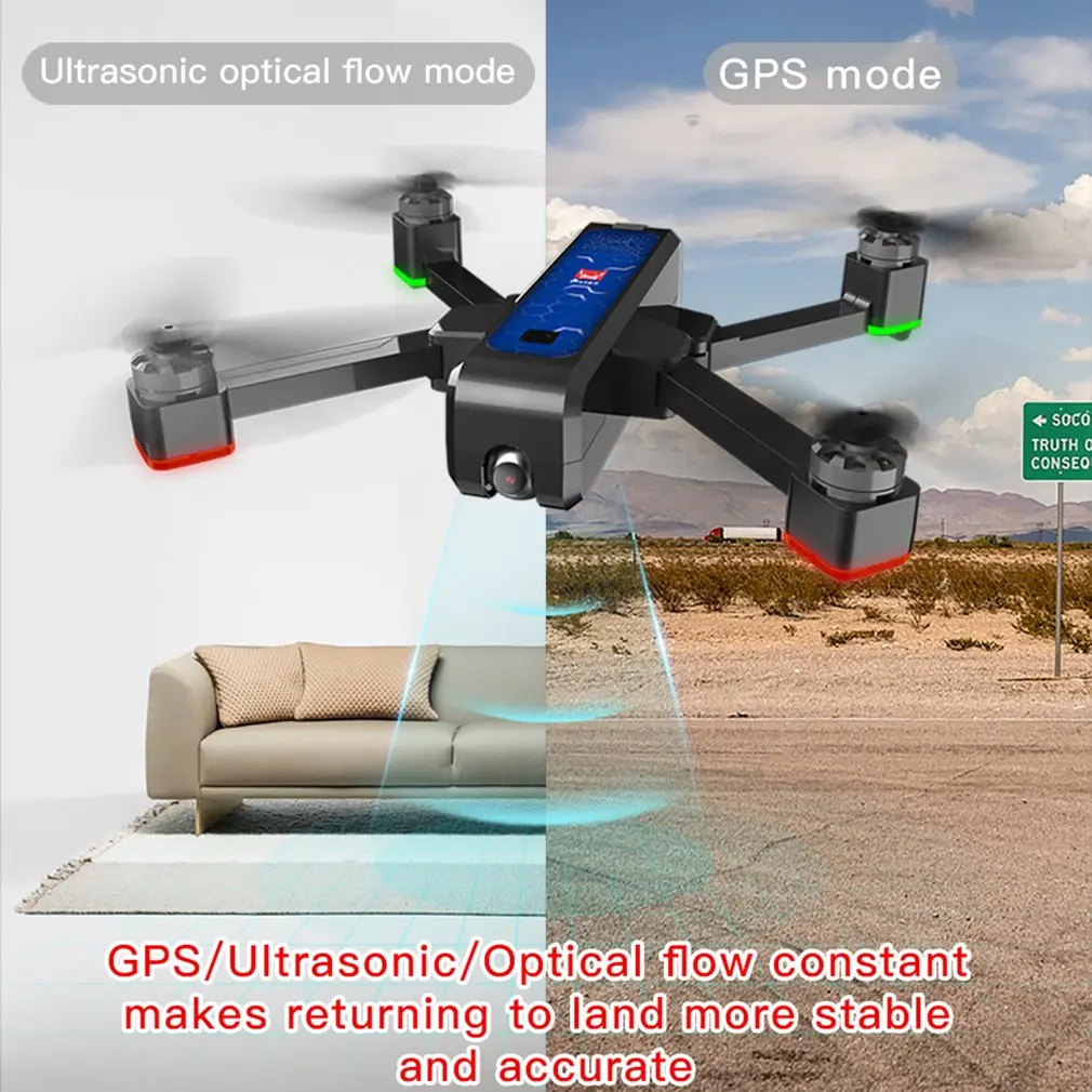 

2019 HOT FPV Ultrasonic GPS Brushless RC Drone Toy Anti-shake 2K HD Camera Foldable RC Aircraft Model Toy in General Box Gift