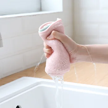 

LIGO Cleaning Cloth Dish Towel Absorbent Not Shed Thick Kitchen Oil-free Clean Dishcloth 3 Packaged in the Shape of Bars