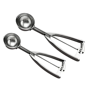 

2x Multipurpose Dough Ice Cream Scoop Quick Release MULTIPLE USE Non-stick