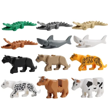 

Animal Model Figures big Building Block Sets Crocodile leopard shark kids educational toys for children Gift Brinquedos