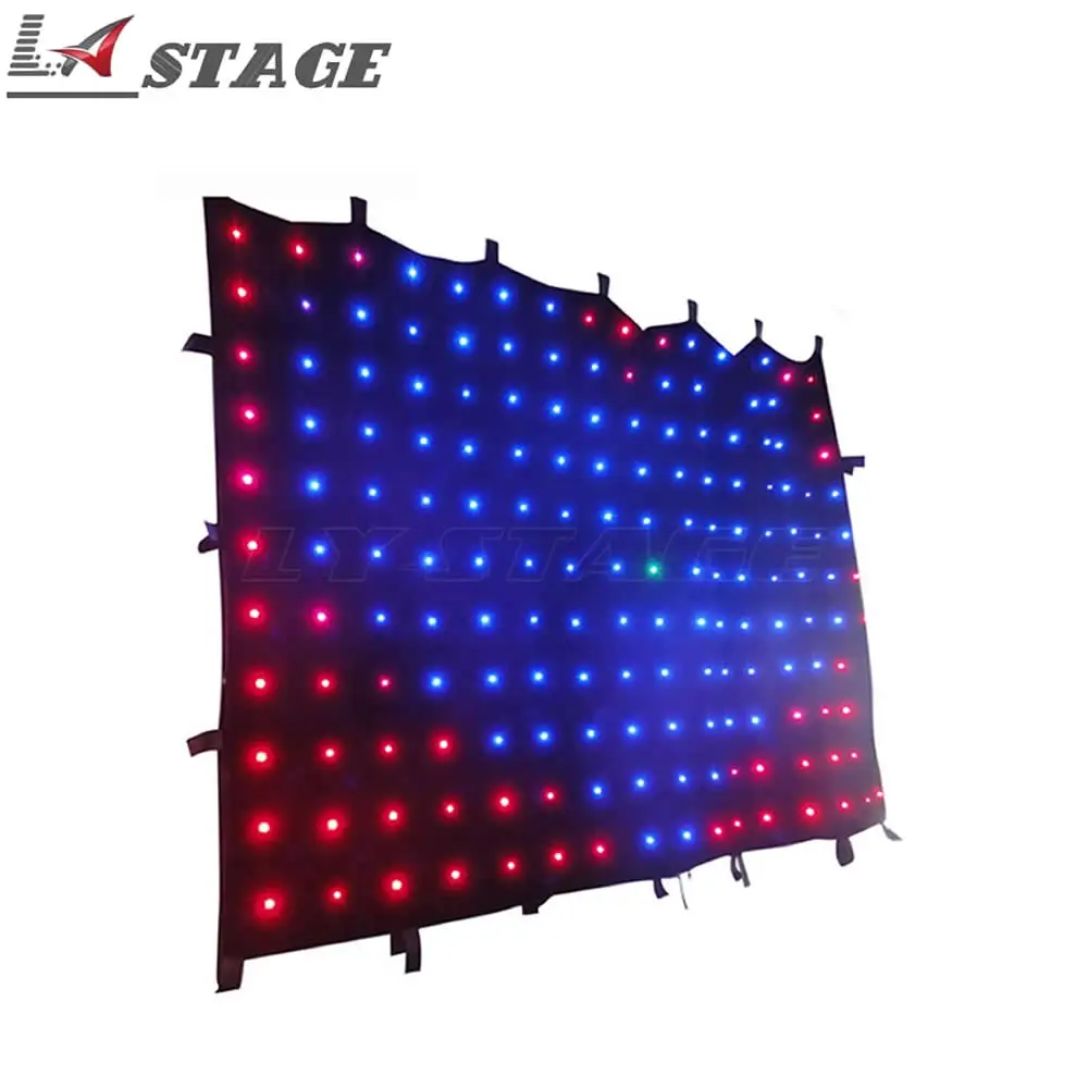

Free Shipping P18 3M*5M Led Vision Curtain Tricolor RGB 3in1 Led Video Cloth 30 Kinds Patterns Play DJ Equipment