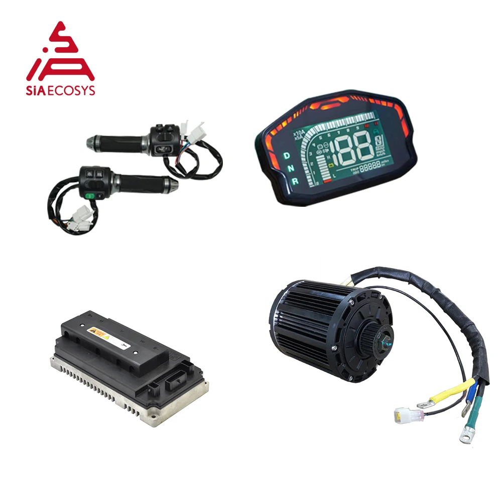 US $608.00 SIAECOSYSQSMOTOR 138 4000W Rated 72V 100KPH 7500w Continous With EM150SP Controller Mid Drive Motor Power Train Kits