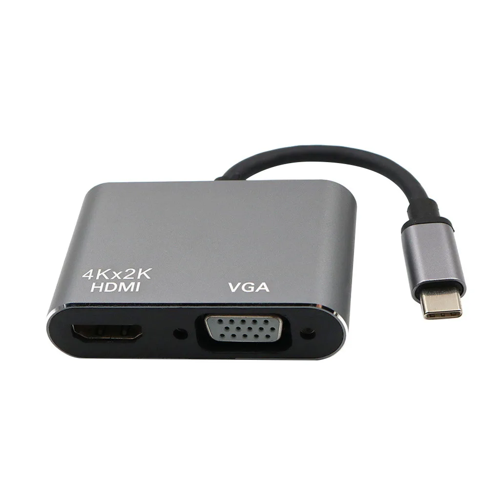 Ouhaobin usb type C к HDMI VGA адаптер с 3,5 мм аудио USB порт для Планшета USB C к HDMI VGA кабель конвертер