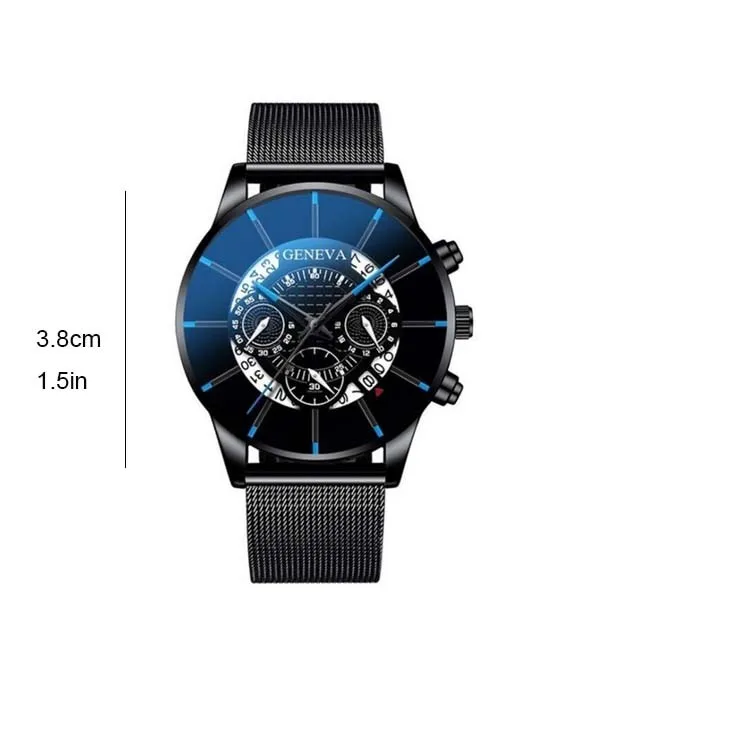 Reloj analógico de acero inoxidable para hombre, nuevo accesorio de pulsera de cuarzo resistente al agua con calendario, complemento Masculino de marca de lujo con diseño informal, perfecto para negocios - Imagen 6
