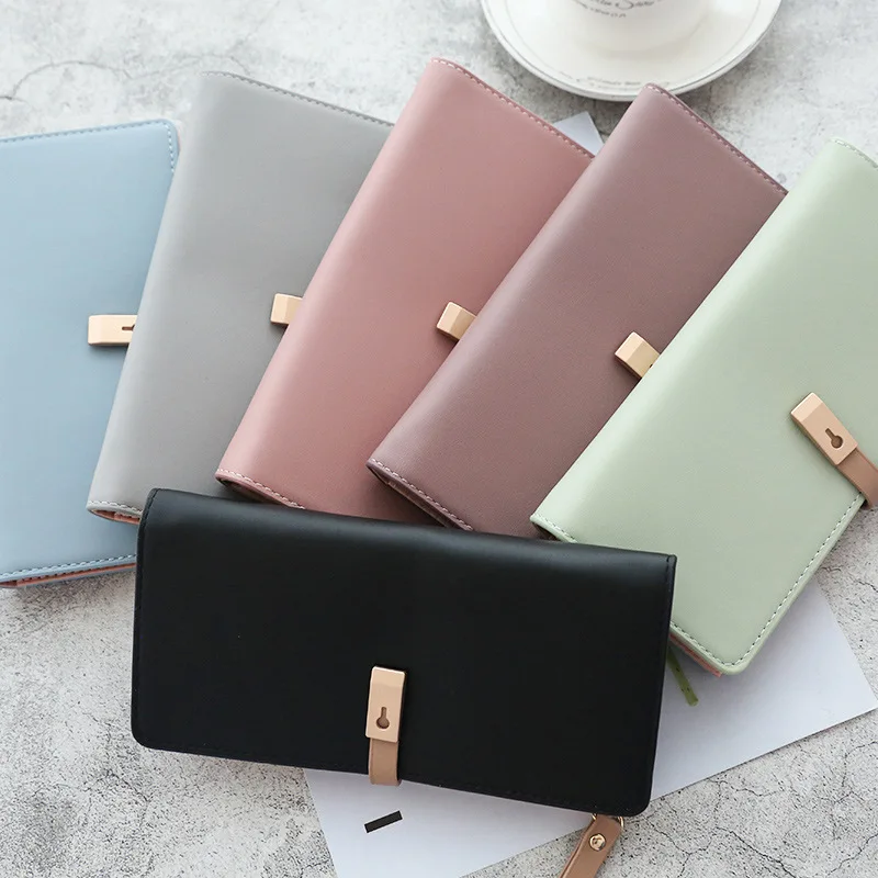 Cartera larga de piel sintética para mujer, monedero cartera borla, tarjetero, bolso de mano tipo monedero