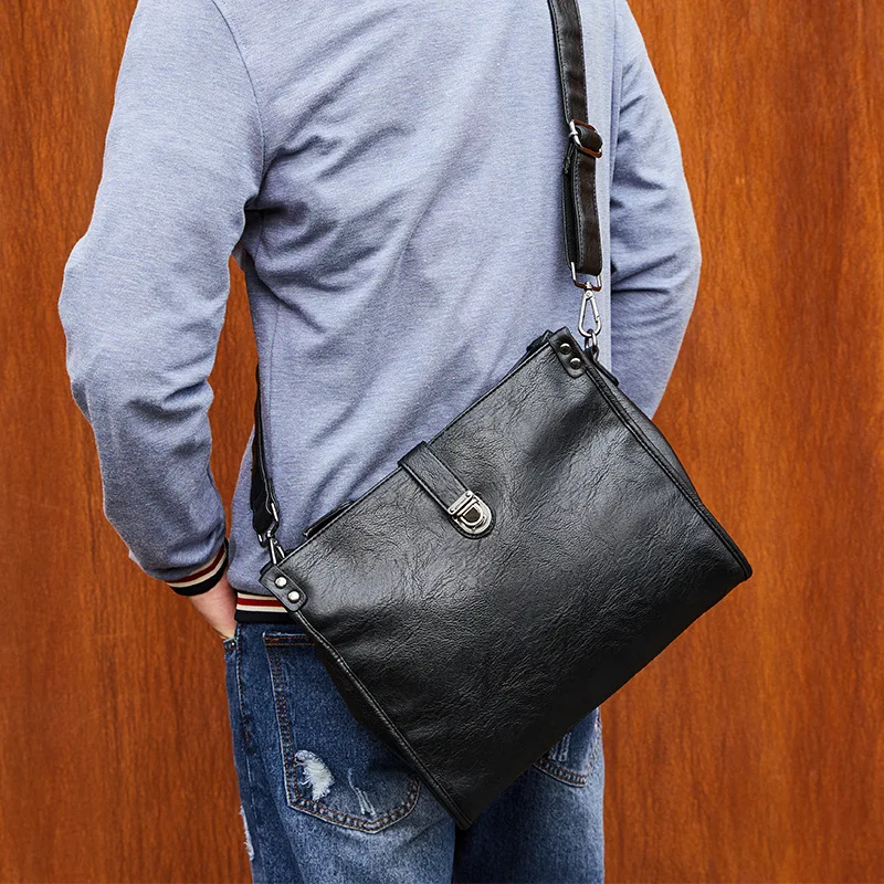 

Men's hand bag high quality Korean version of the Messenger business casual official shoulder bag 2019 new JIULIN