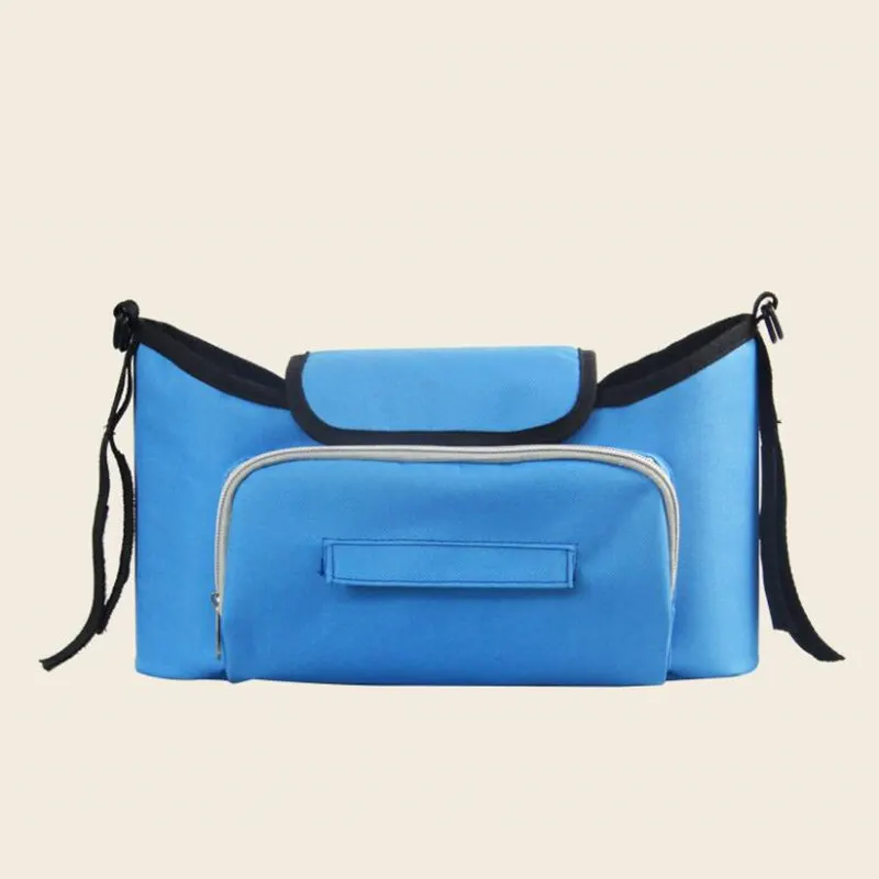 blue WR0512 Детская коляска сумка подгузники коврик для коляски Органайзер мама дорожная сумка подвесная коляска сумка для прогулки с ребенком аксессуары для коляски - Цвет: blue WR0512