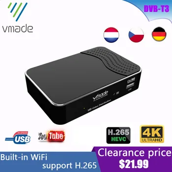 2020 новейший DVB-T2 наземный приемник поддерживает youtube DVB-T2 H.265 HEVC декодер 1080P full HD DVB T2 ТВ-тюнер Встроенный WIFI