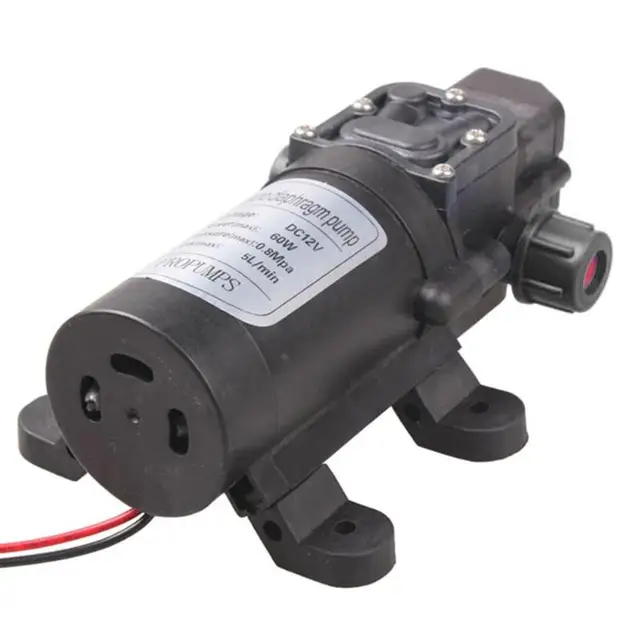 Dc 12V 60W Mikro -Elektromos Membrán Vízszivattyú Automatikus Kapcsoló 5L/Perc Nagynyomású Autómosás Permetező 0,8 Mpa Forró - Image 5