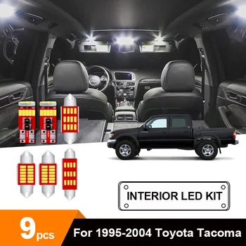 

9 x White Error Free Car LED Lights Ceiling Step Courtesy Trunk Bulbs Package Kit For 1995-2004 Toyota Tacoma License Plate Lamp
