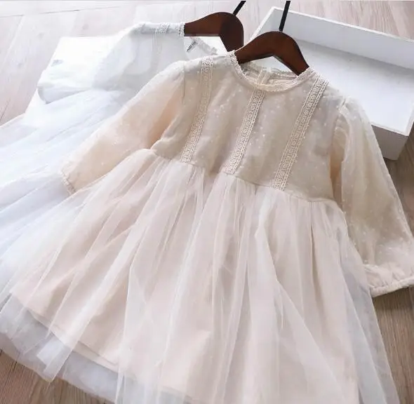 Платье с тюлевым кружевом для девочек модное элегантное платье принцессы, милая одежда для детей Детское платье, опт, 5 шт./лот