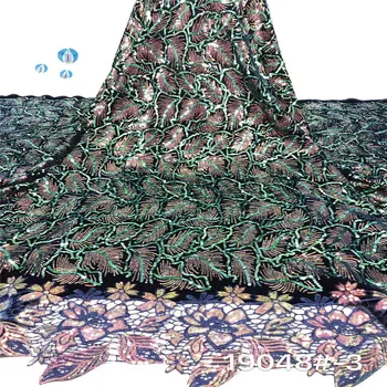 

5 yards Grayish purple Real french lace lurex embroidery African tulle lace fabric Nigerian Ghana evening dress high quality