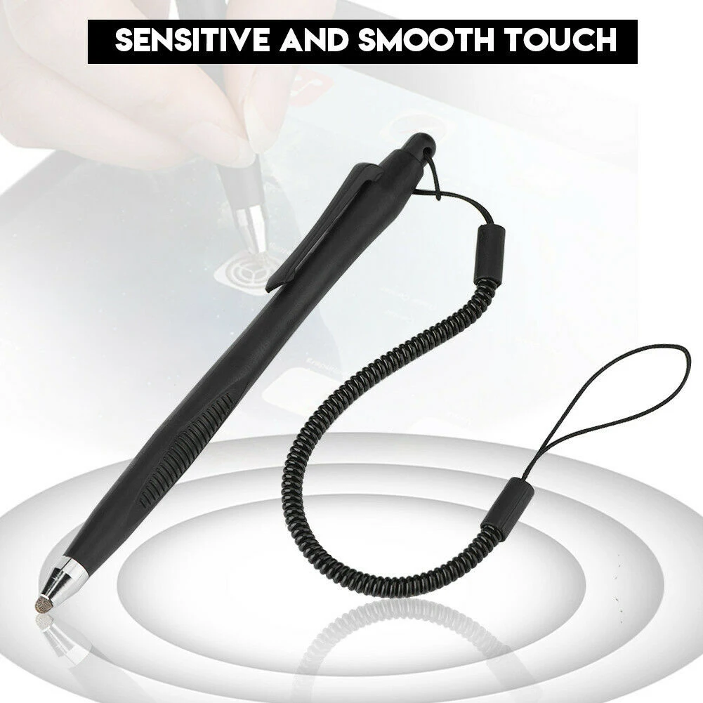 2pcs Touch Screen Stylus Pen With Spring Hose High Sensitivity Fine Tip