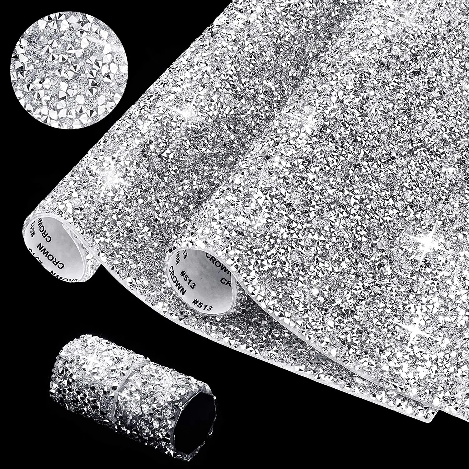 Kristall Strass Diamantband Selbstklebendes Papier DIY Auto Dekoration  Aufkleber Glitter Strass Kristall Aufkleber Handwerk Dekoration