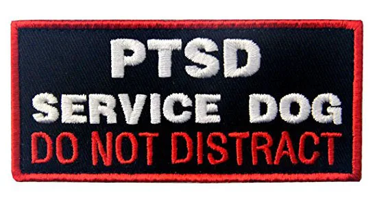 PTSD patch Служебная собака K9 Полицейская собака армейская собака Рабочая тренировочная направляющая лапа Гог нашивка петля Боевая нашивка для средних и больших собак жилетки - Цвет: PTSD patch