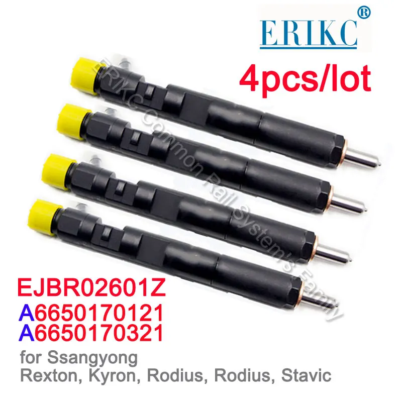 

Инжектор системы питания общего топлива EJBR02601Z EJB R02601Z Euro 3, распылитель двигателя Ssangyong A6650170121 для Kyron/Rexton, 4 шт.