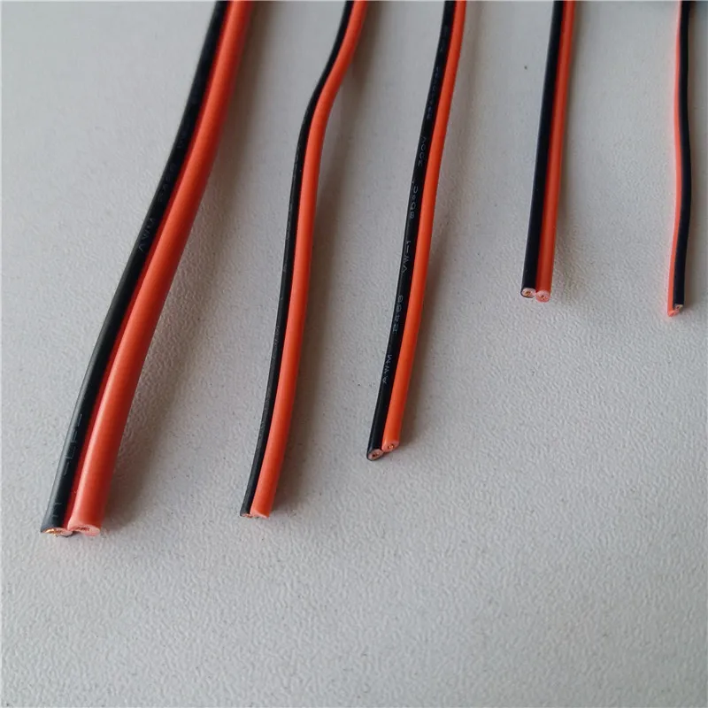 2 ядра провод 18/20/22/24/26AWG луженая медь красный/черный UL2468 кабель динамика