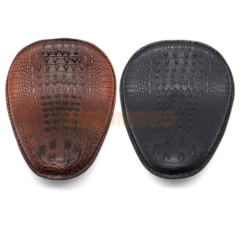 

Leather Motorcycle 3" Spring Solo Bracket Seat For Harley Chopper Bobber Custom