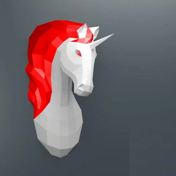 

3D Paper Model Unicorn Precut Papercraft Home Decor Wall Decoration Puzzles Educational DIY Kids Toys Birthday Gift 2769